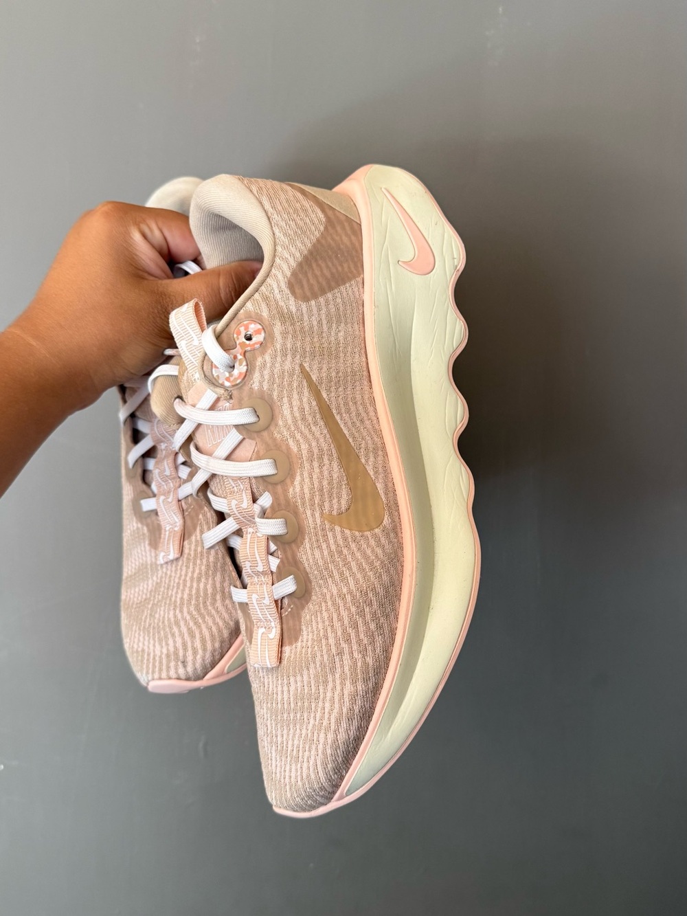 Nike Women’s Motive  Light Pink/coral and Cream walking Shoes